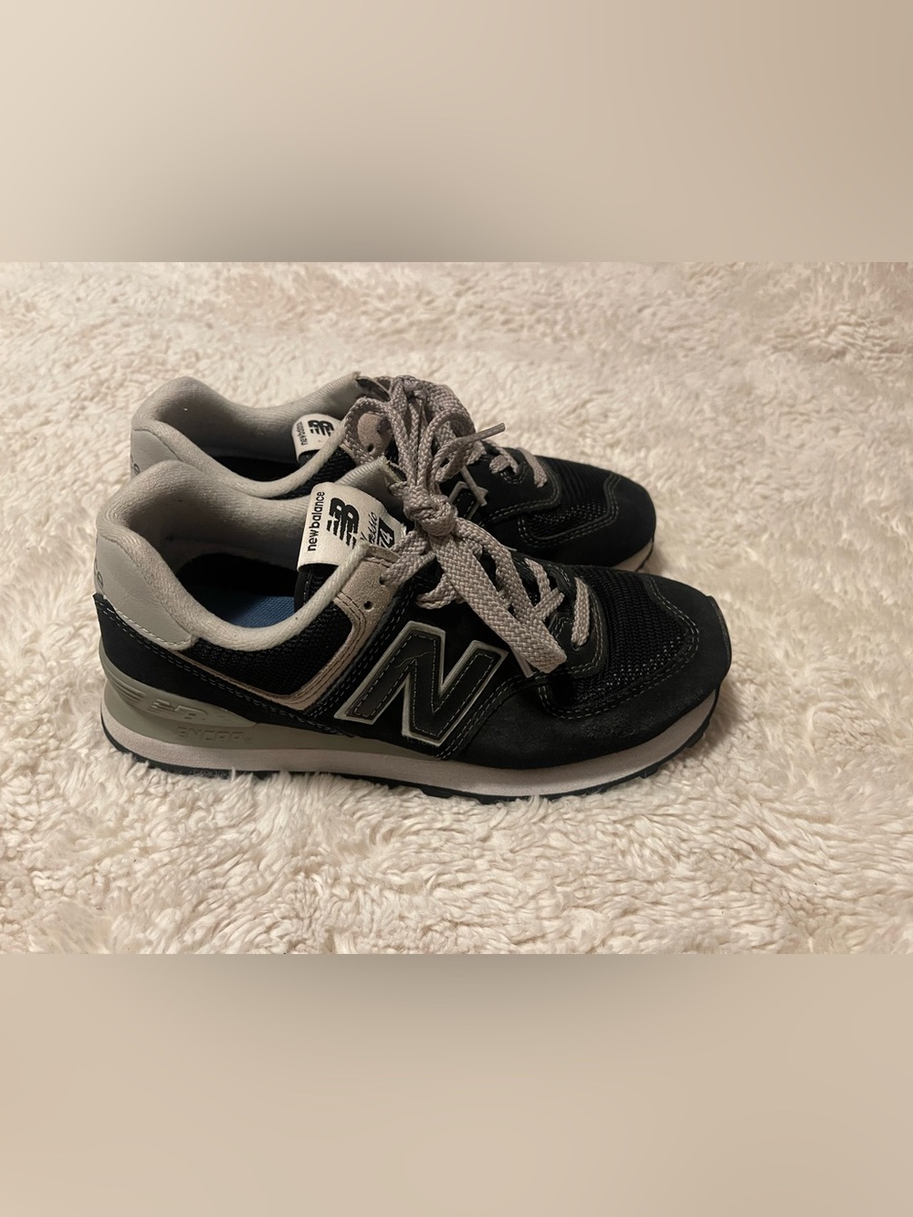 New Balance WL574EB Women's 7.5 Navy & Grey 574 Core Classic Sneakers Shoe